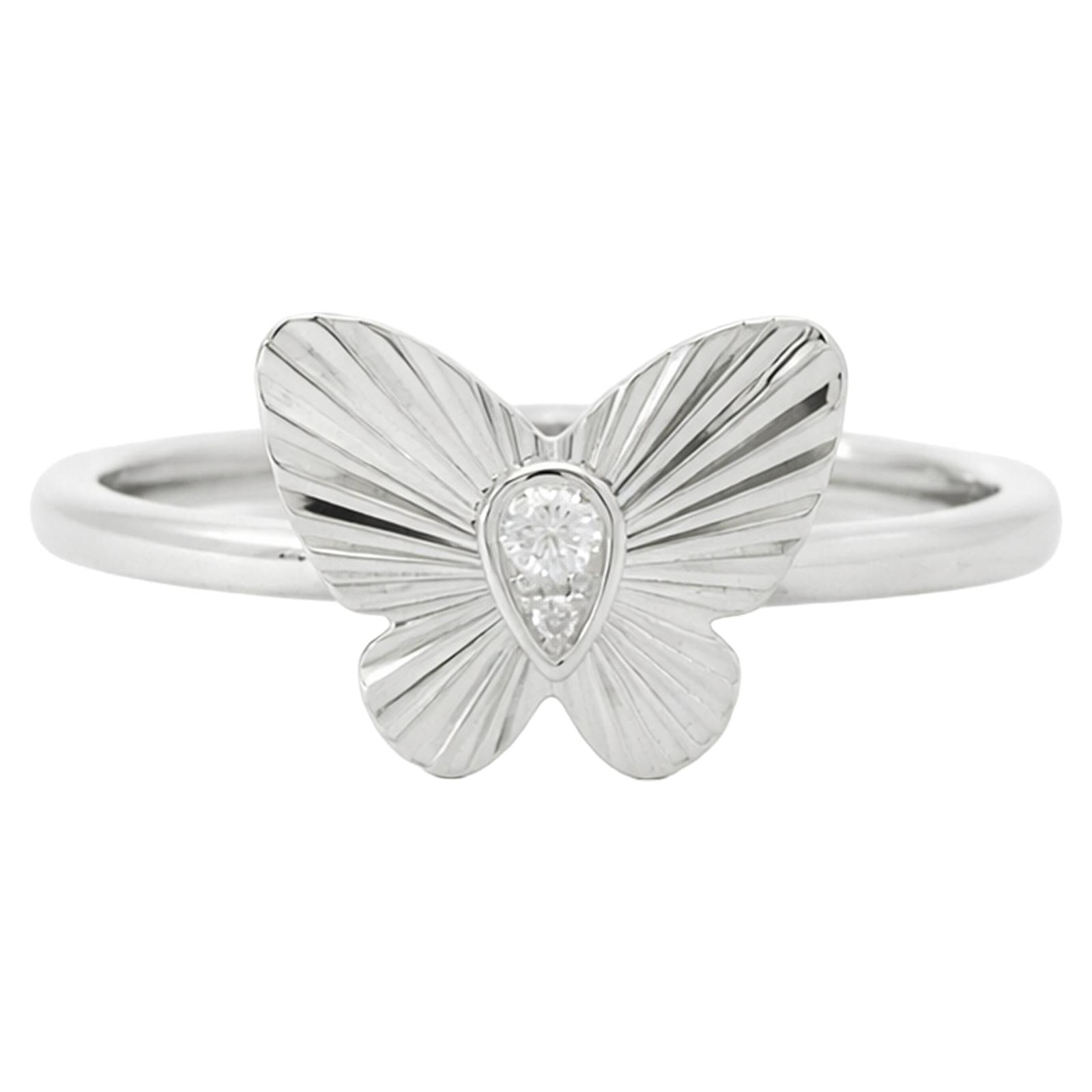 Butterfly Diamond Accent Ring