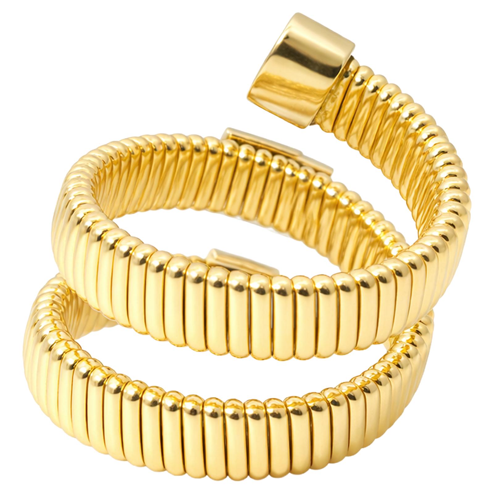 Ribbed Diamond Wrap Ring
