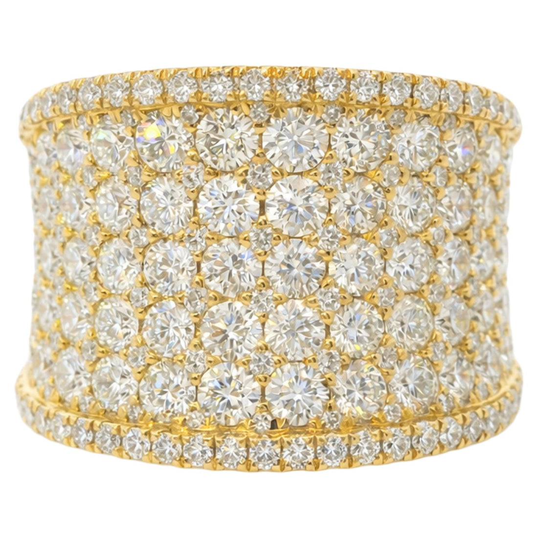Five-Row Pavé Diamond Band Ring