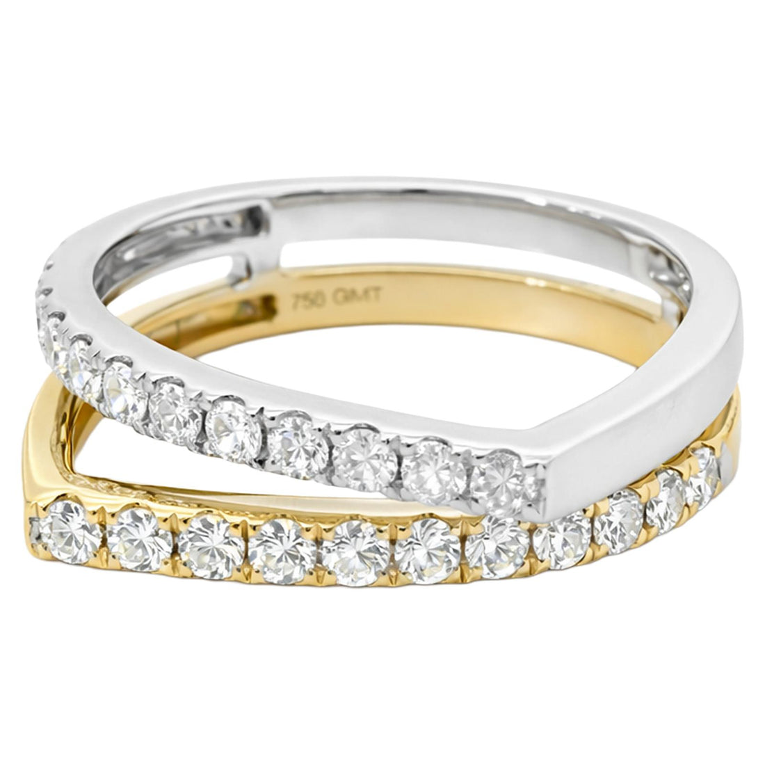 Two-Tone Diamond Wrap Ring