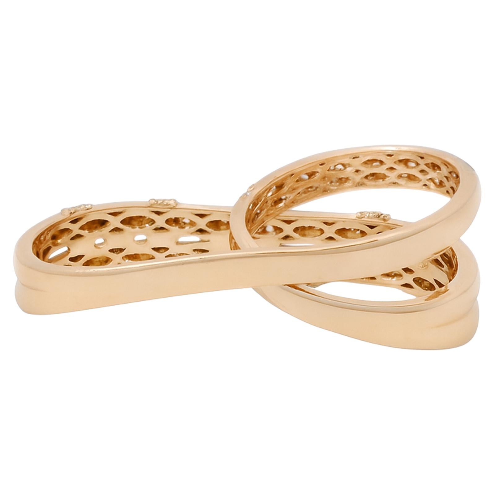 Triple Row Diamond Wrap Ring