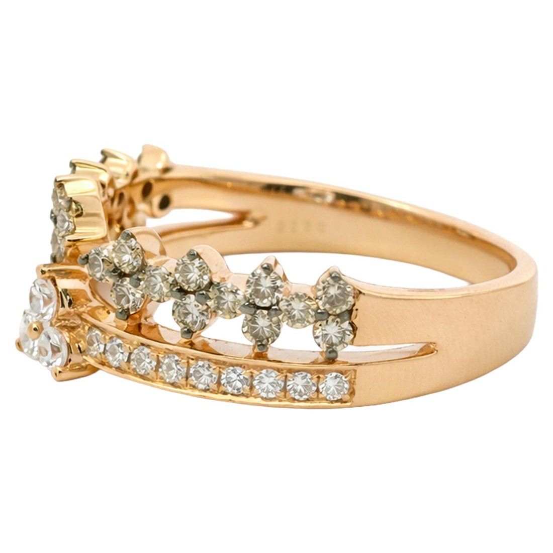 Floral Diamond Open Band