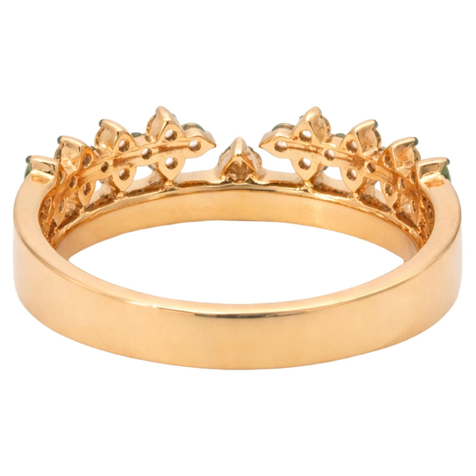 Floral Diamond Open Band