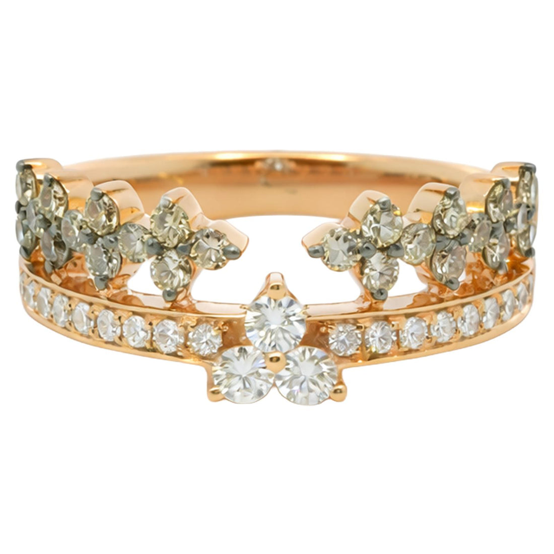 Floral Diamond Open Band