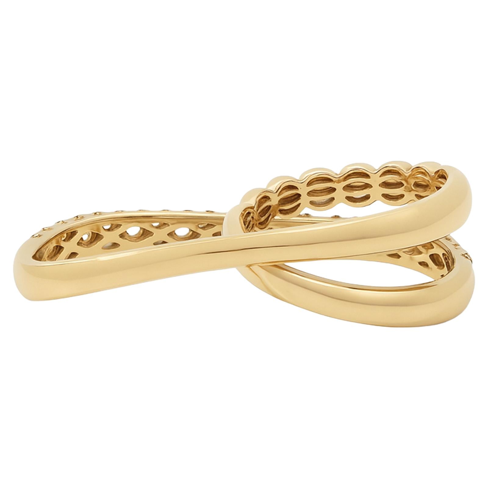 Beaded Diamond Open Ring