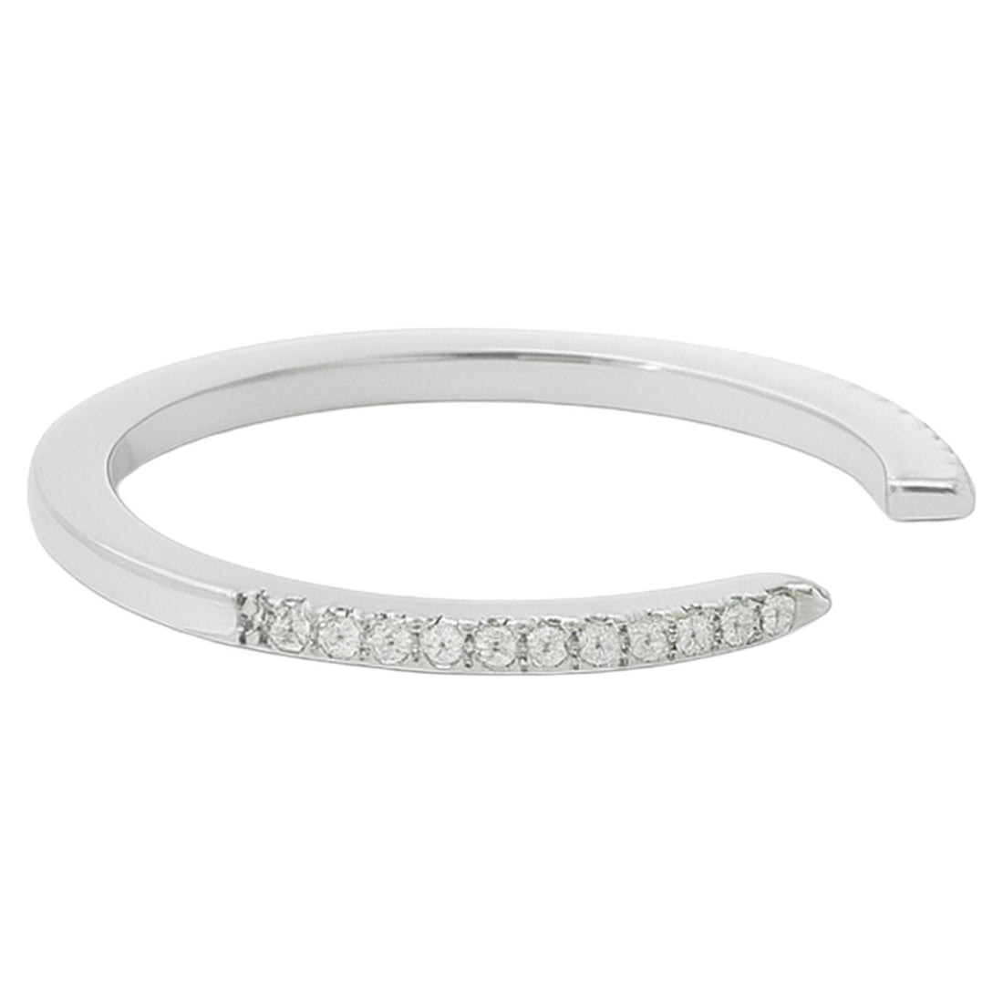 Diamond Open Curve Ring