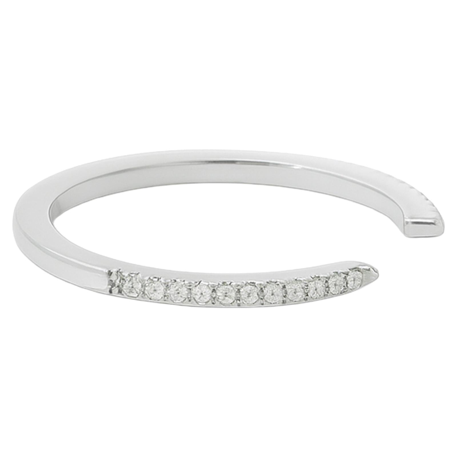 Diamond Open Curve Ring