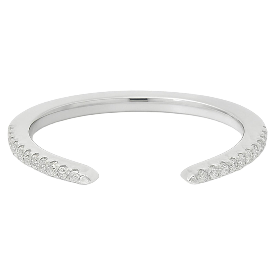 Diamond Open Curve Ring