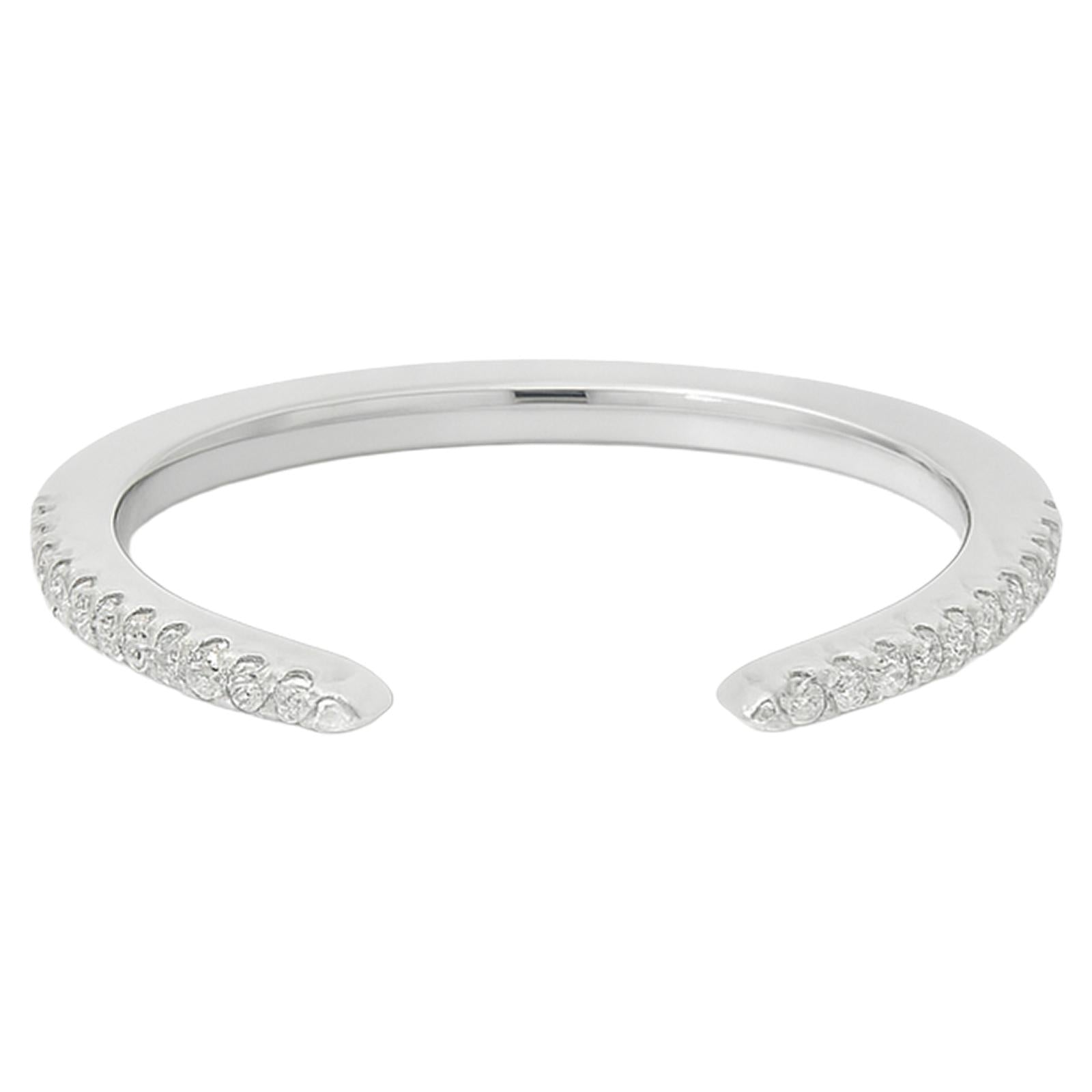 Diamond Open Curve Ring