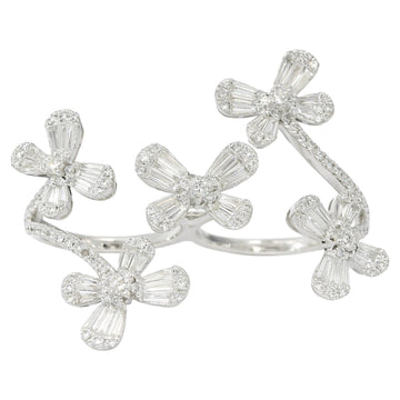 Diamond Blossom Multi-Finger Ring