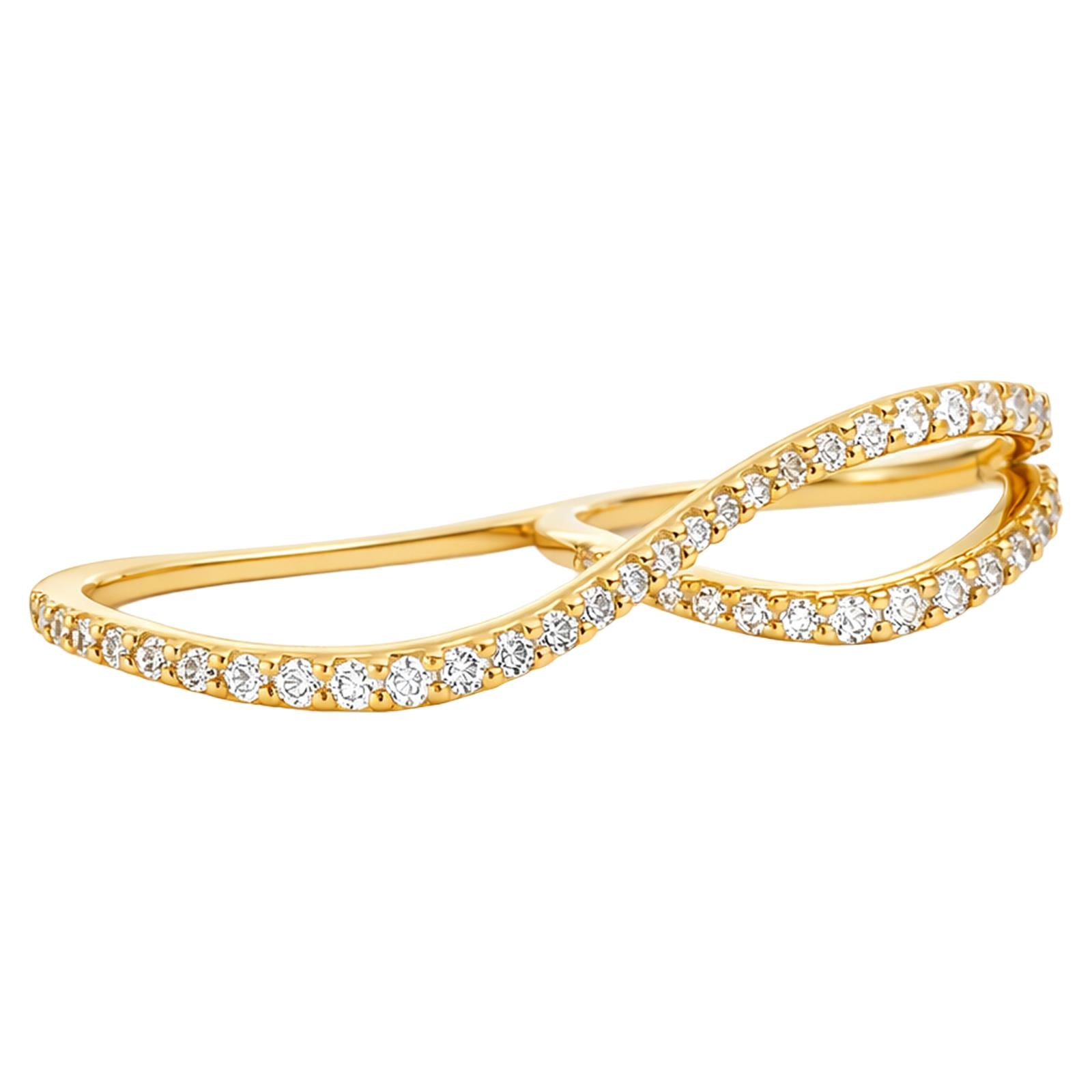 Diamond Infinity Wave Ring