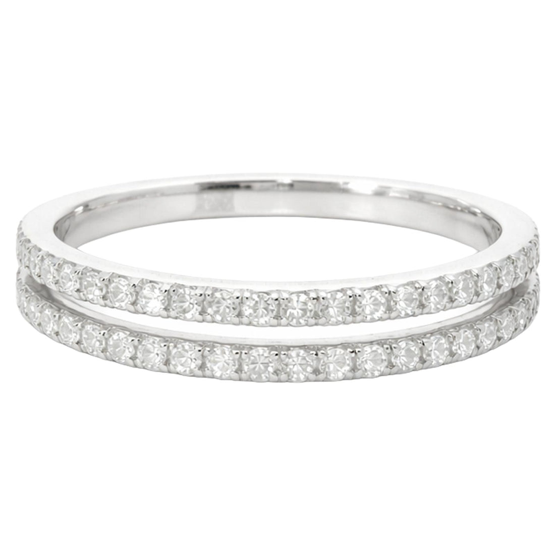 Double Row Pavé Diamond Open Band