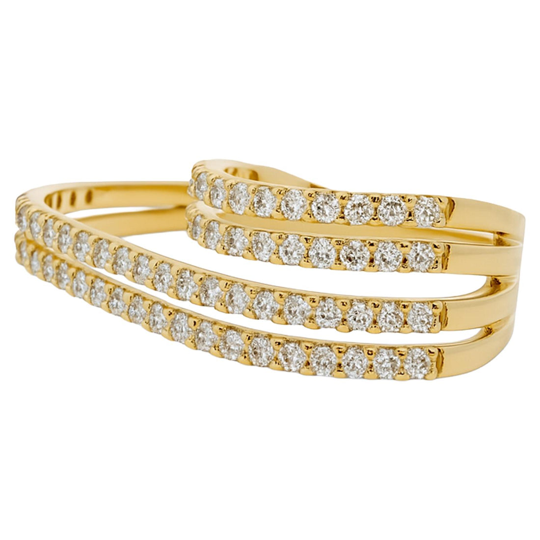 Diamond Pavé Multi-Band Wrap Ring