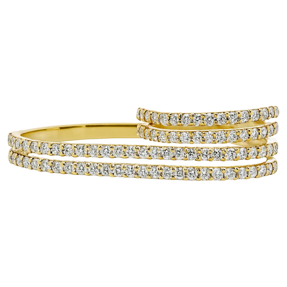 Diamond Pavé Multi-Band Wrap Ring