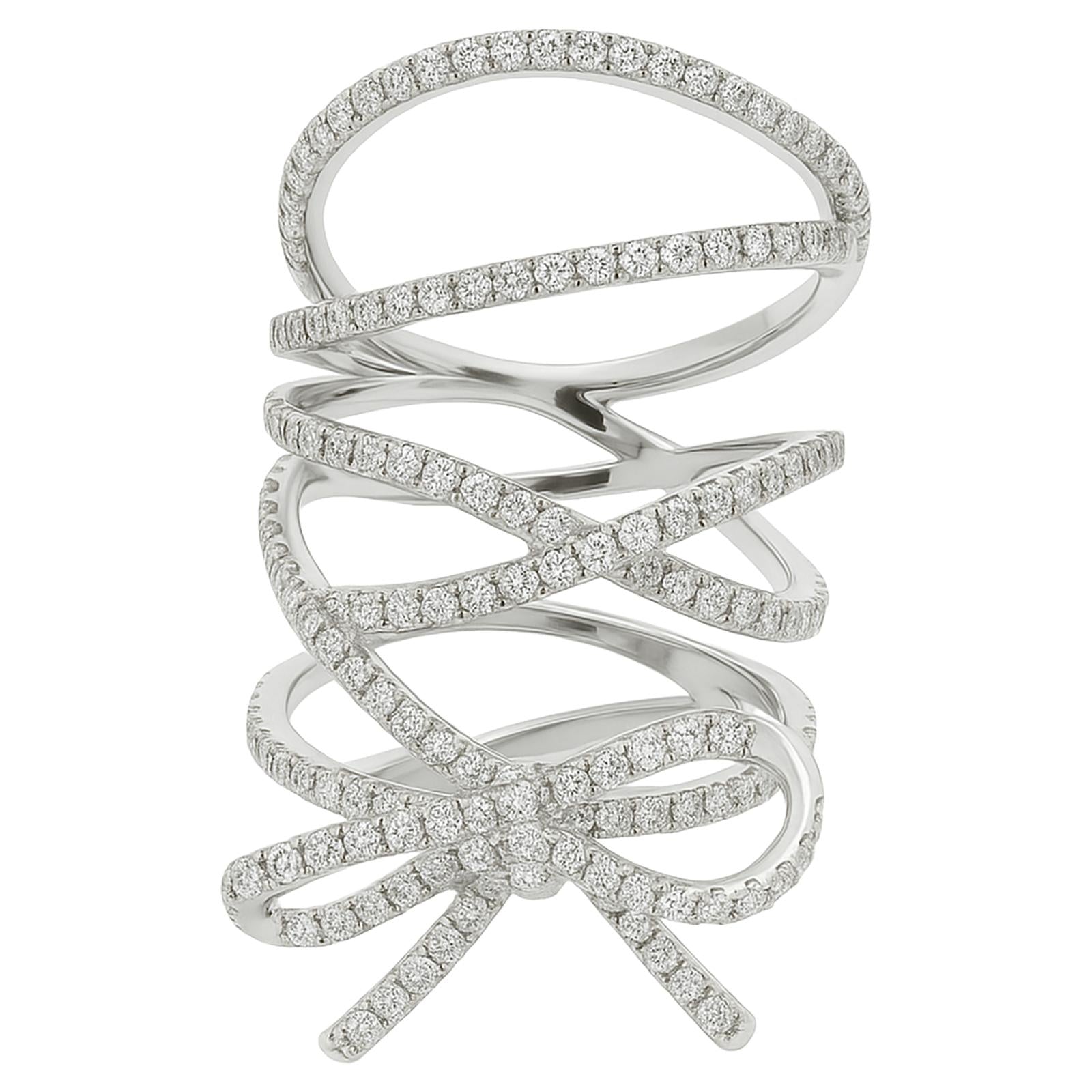 Diamond Bow Statement Ring