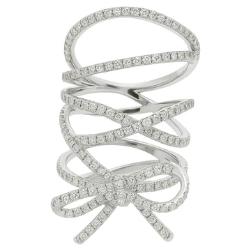 Diamond Bow Statement Ring