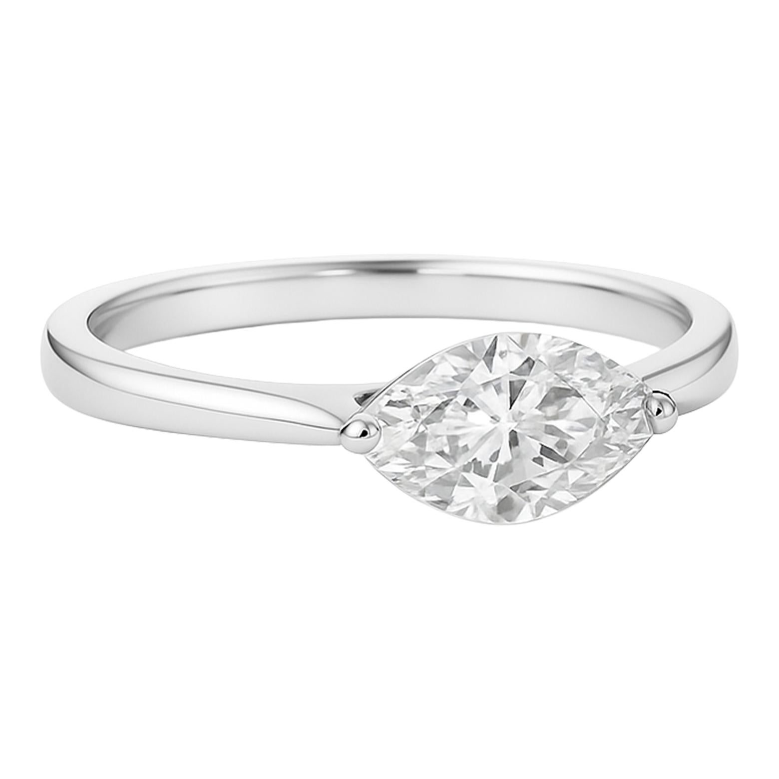 Marquise Solitaire Diamond Ring