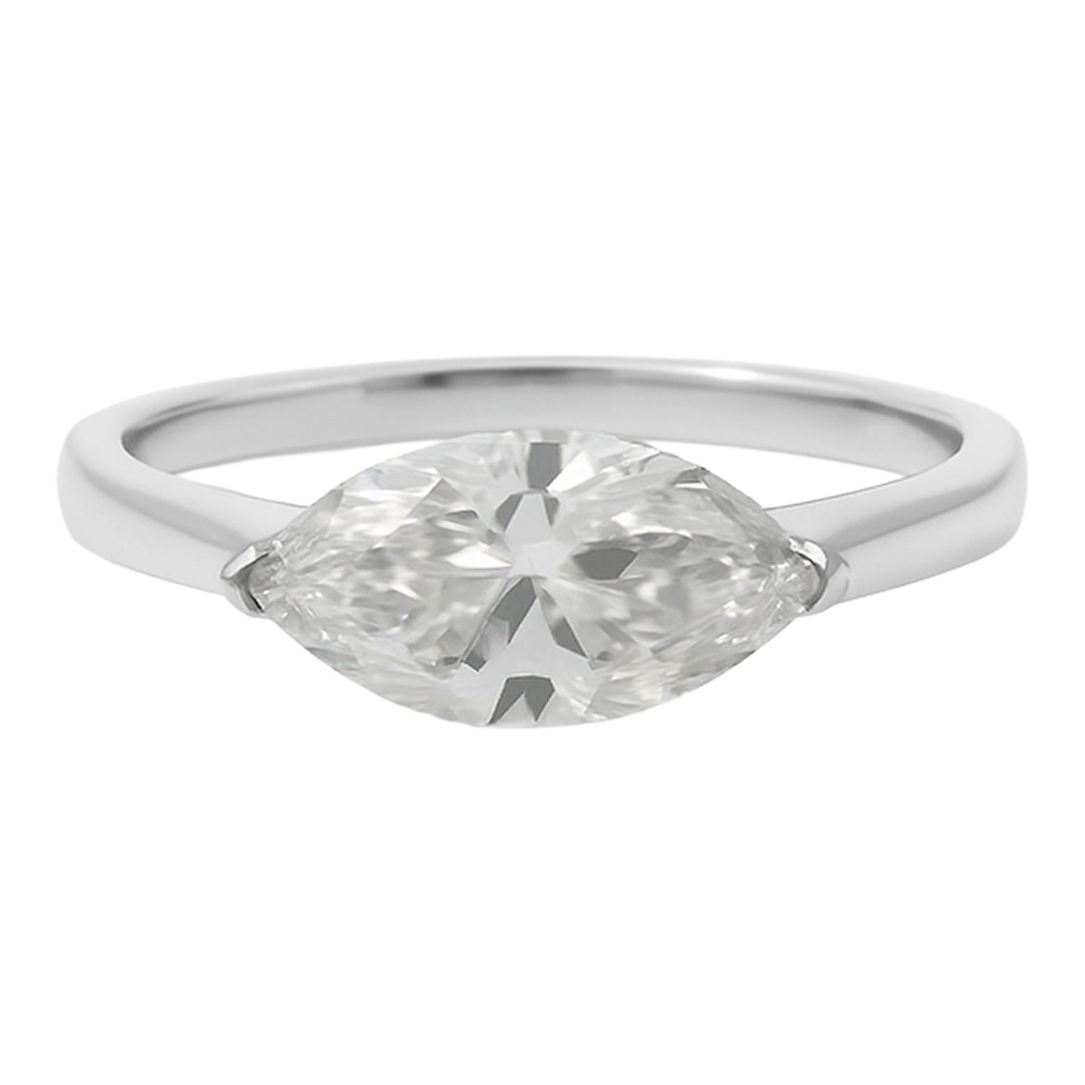 Marquise Solitaire Diamond Ring