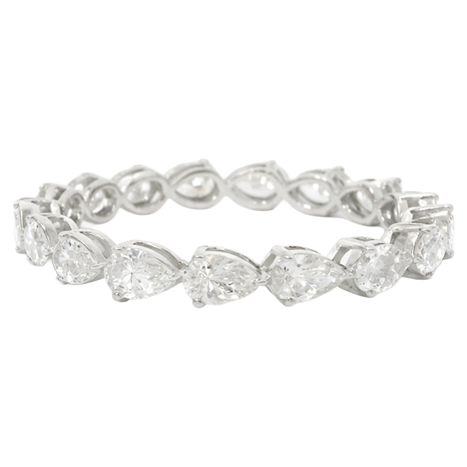 Pear-Shaped Diamond Eternity Band