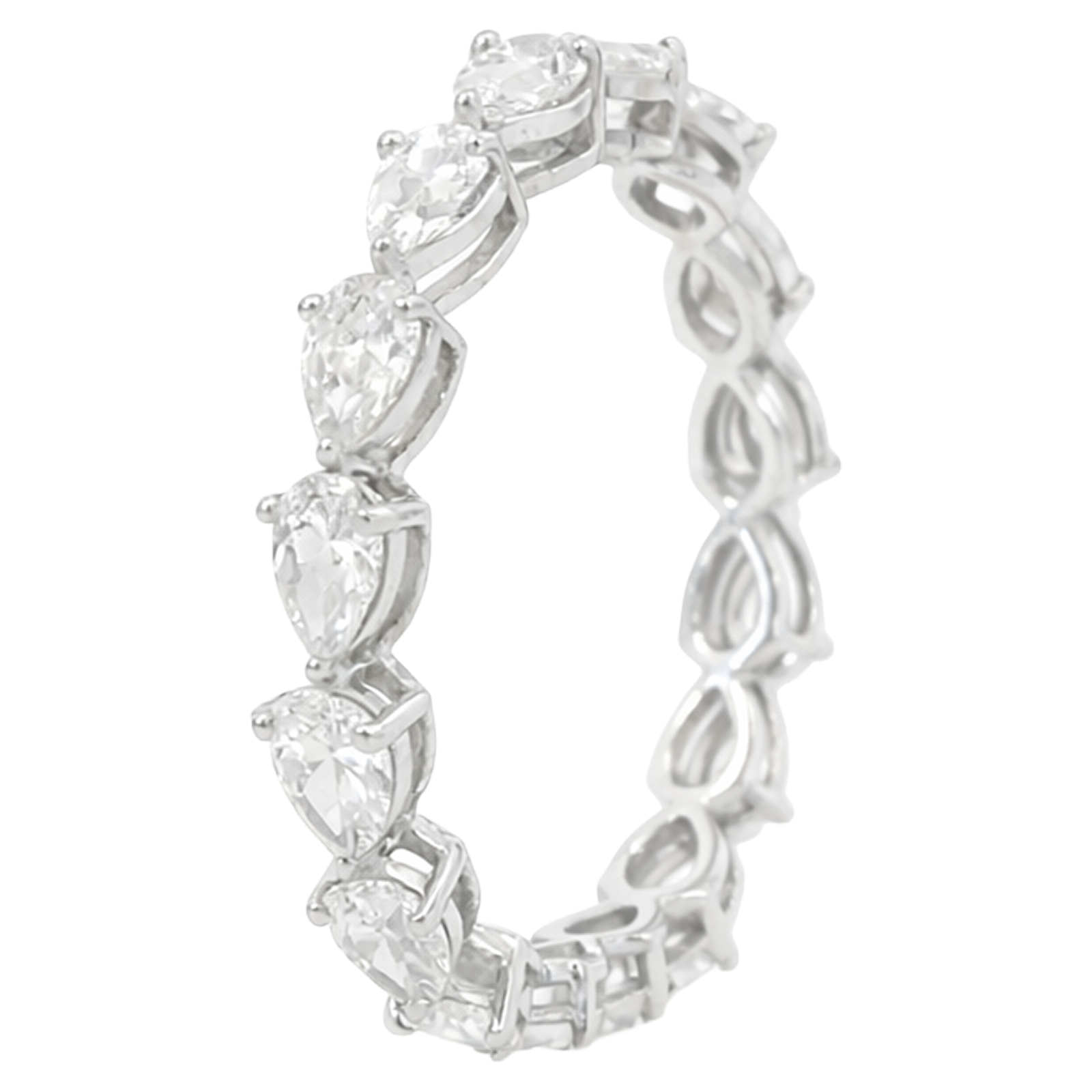Pear-Shaped Diamond Eternity Band