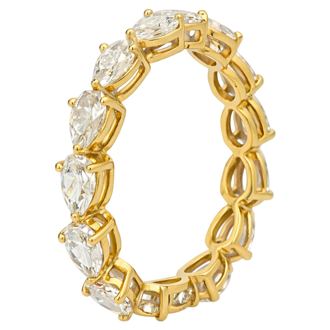 Pear-Shaped Diamond Eternity Band