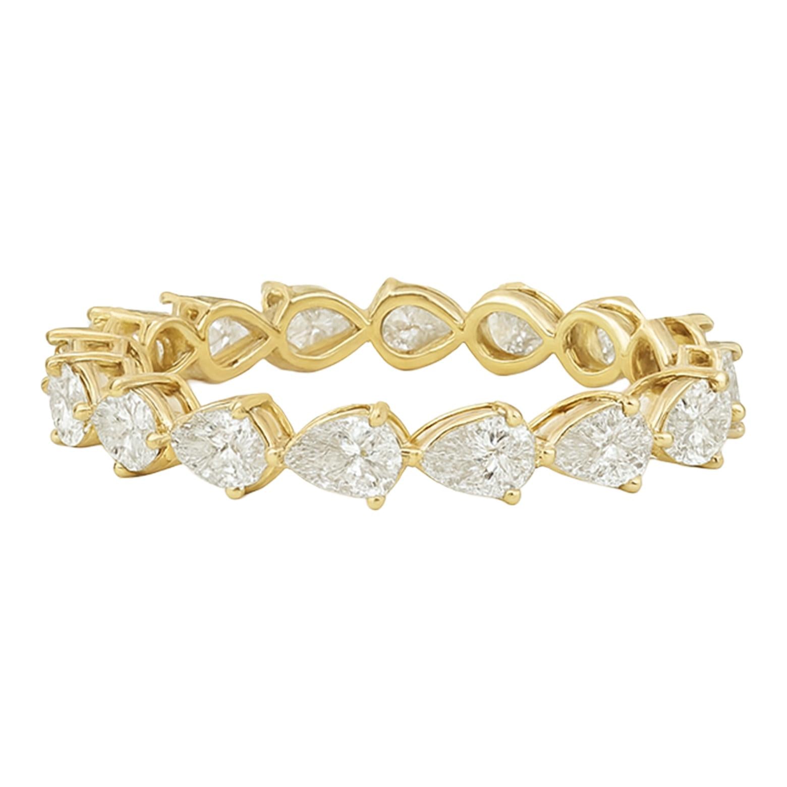 Pear-Shaped Diamond Eternity Band