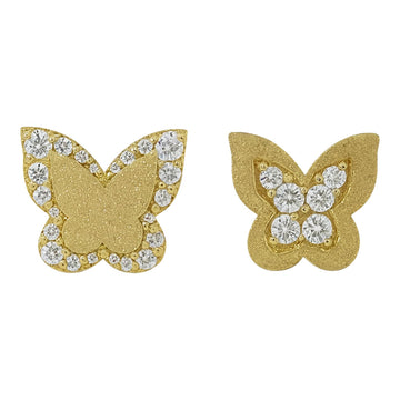 Matte Butterfly Diamond Studs