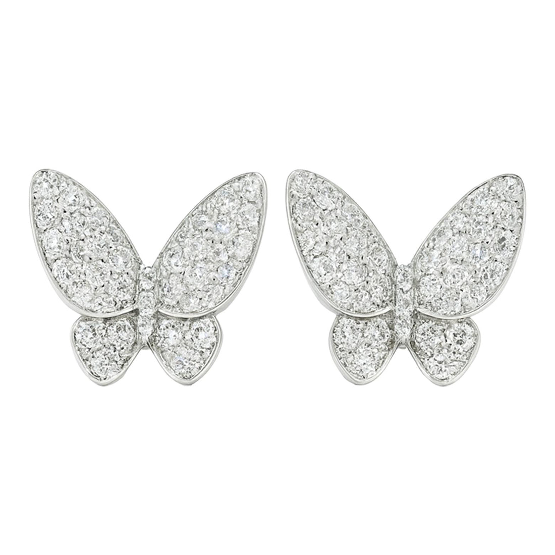 Diamond Butterfly Stud Earrings