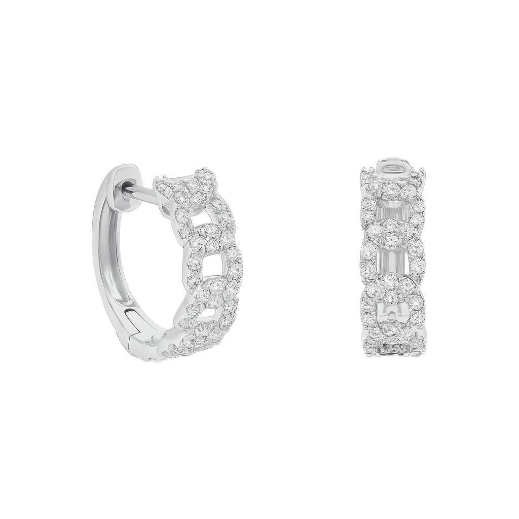 Diamond Curb Link Huggies