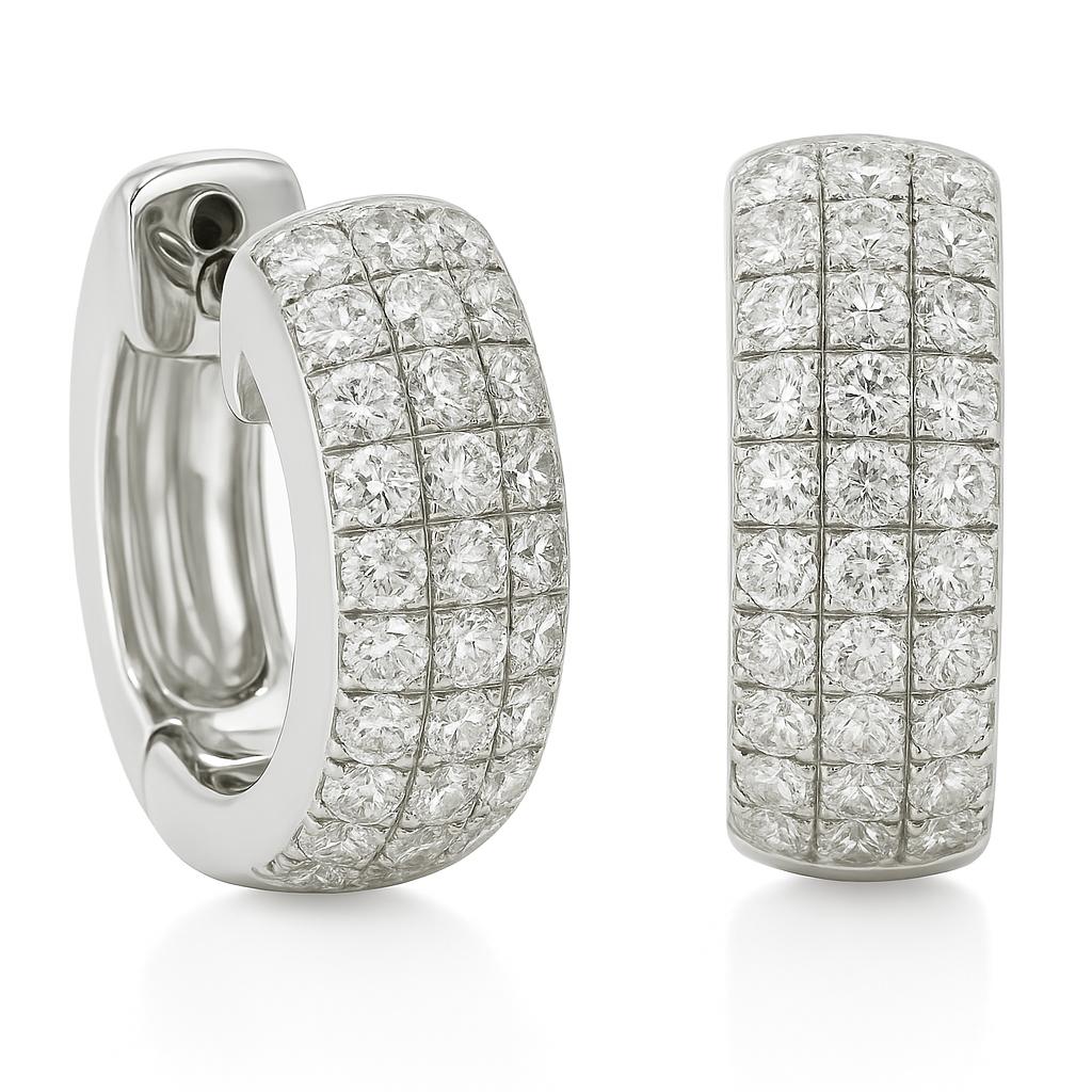 Diamond Pavé Chunky Huggies