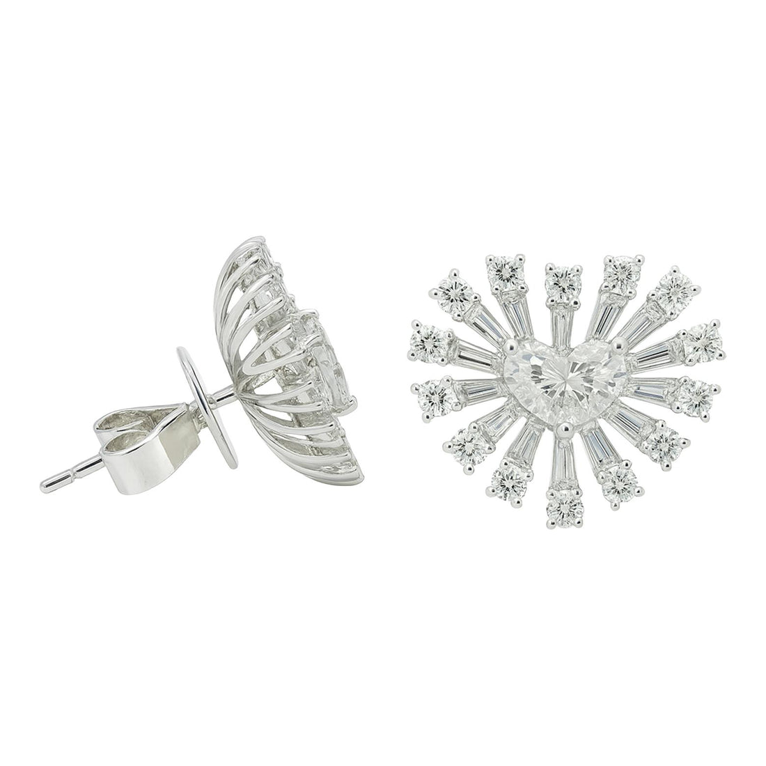 Diamond Sunburst Earrings