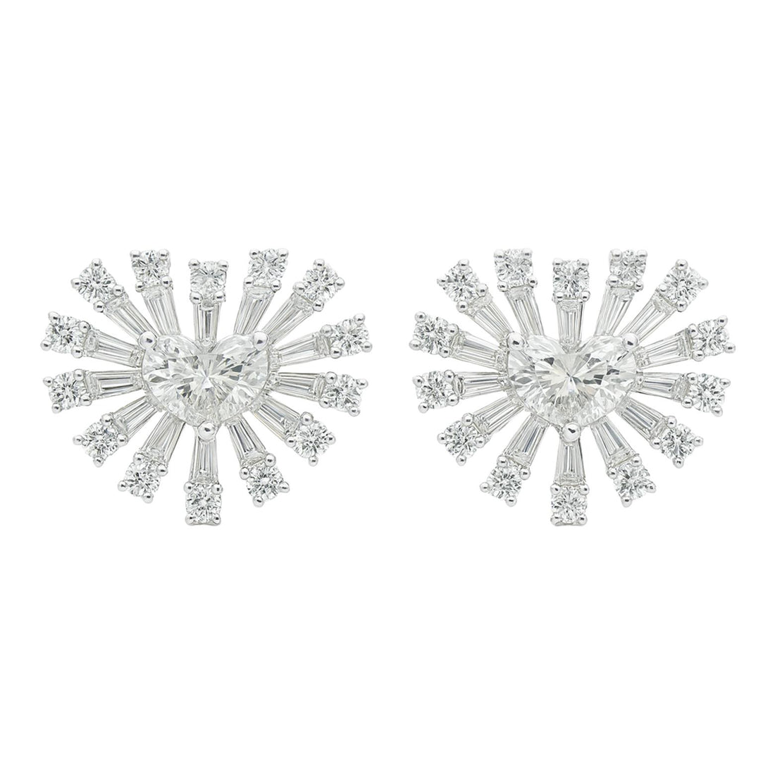 Diamond Sunburst Earrings