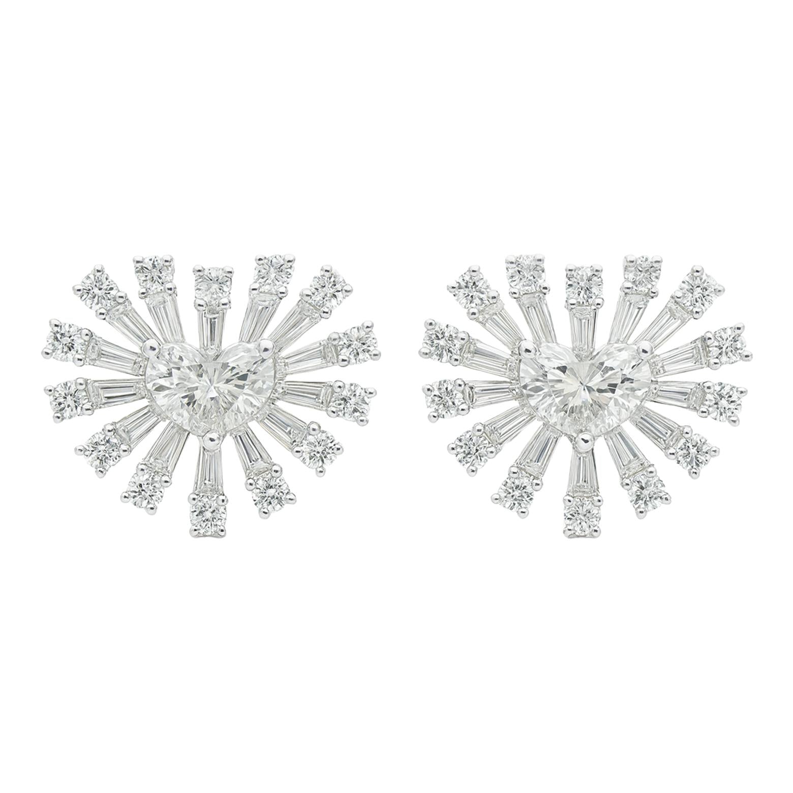 Diamond Sunburst Earrings