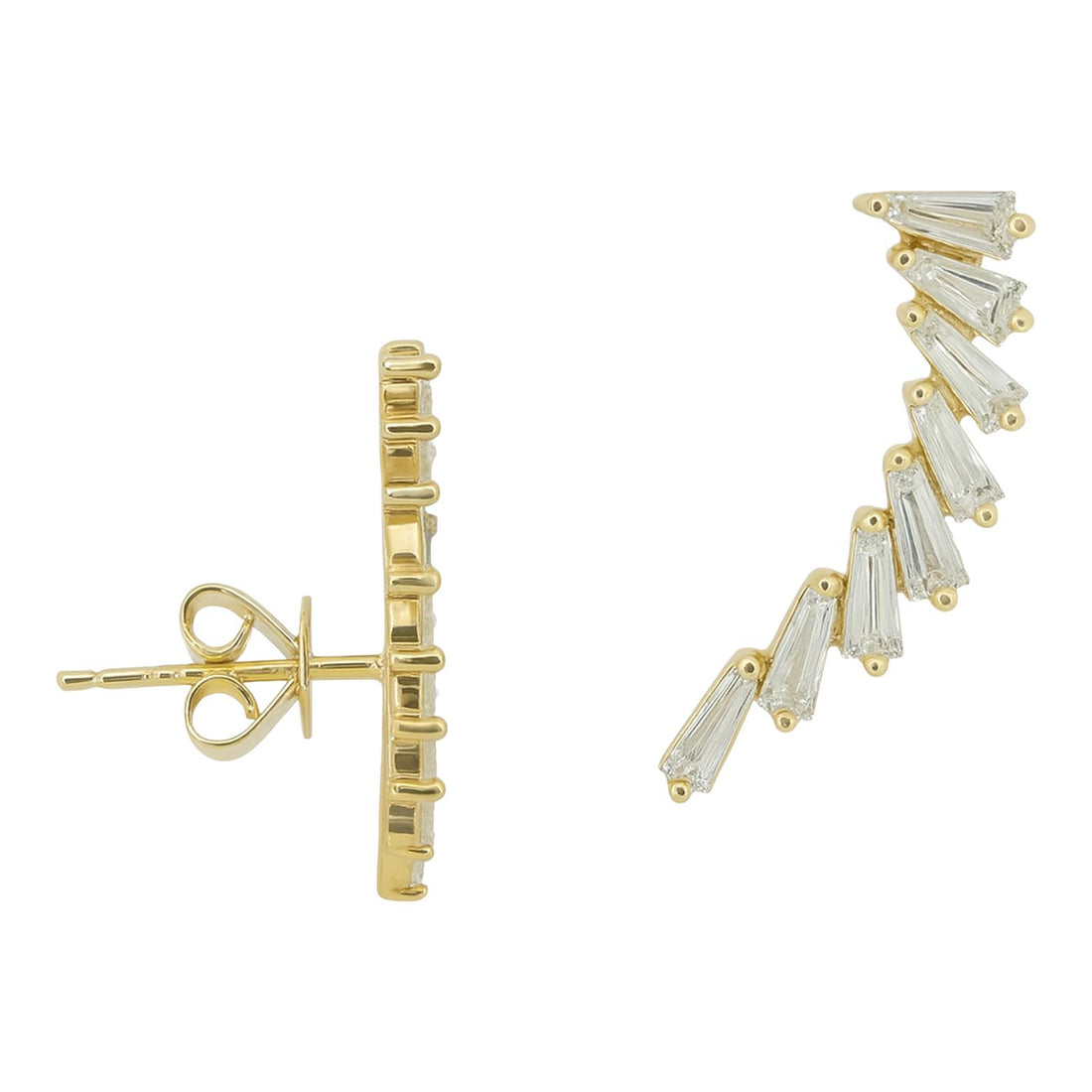 Baguette Diamond Ear Climbers