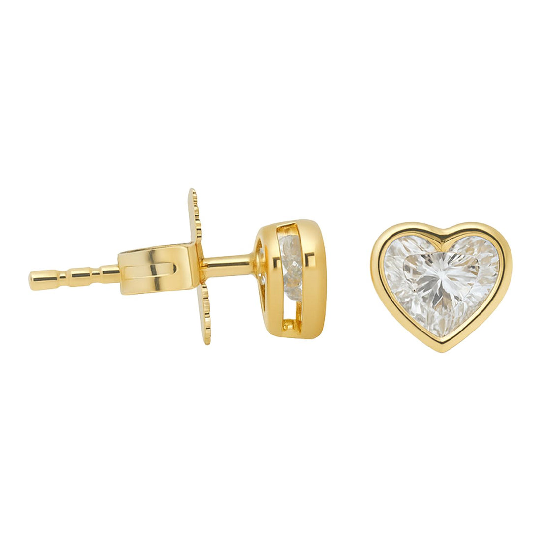 Heart Diamond Studs