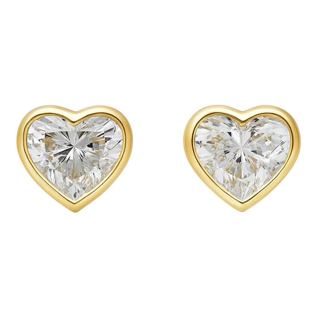 Heart Diamond Studs