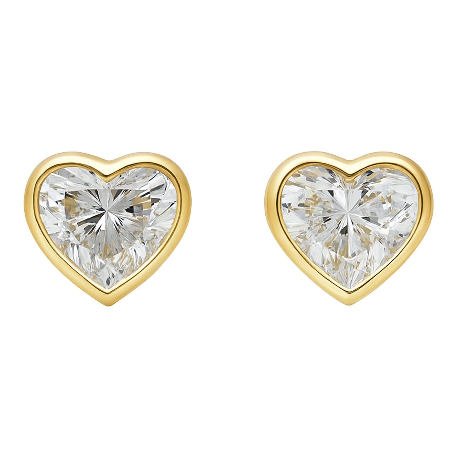 Heart Diamond Studs