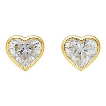 Heart Diamond Studs