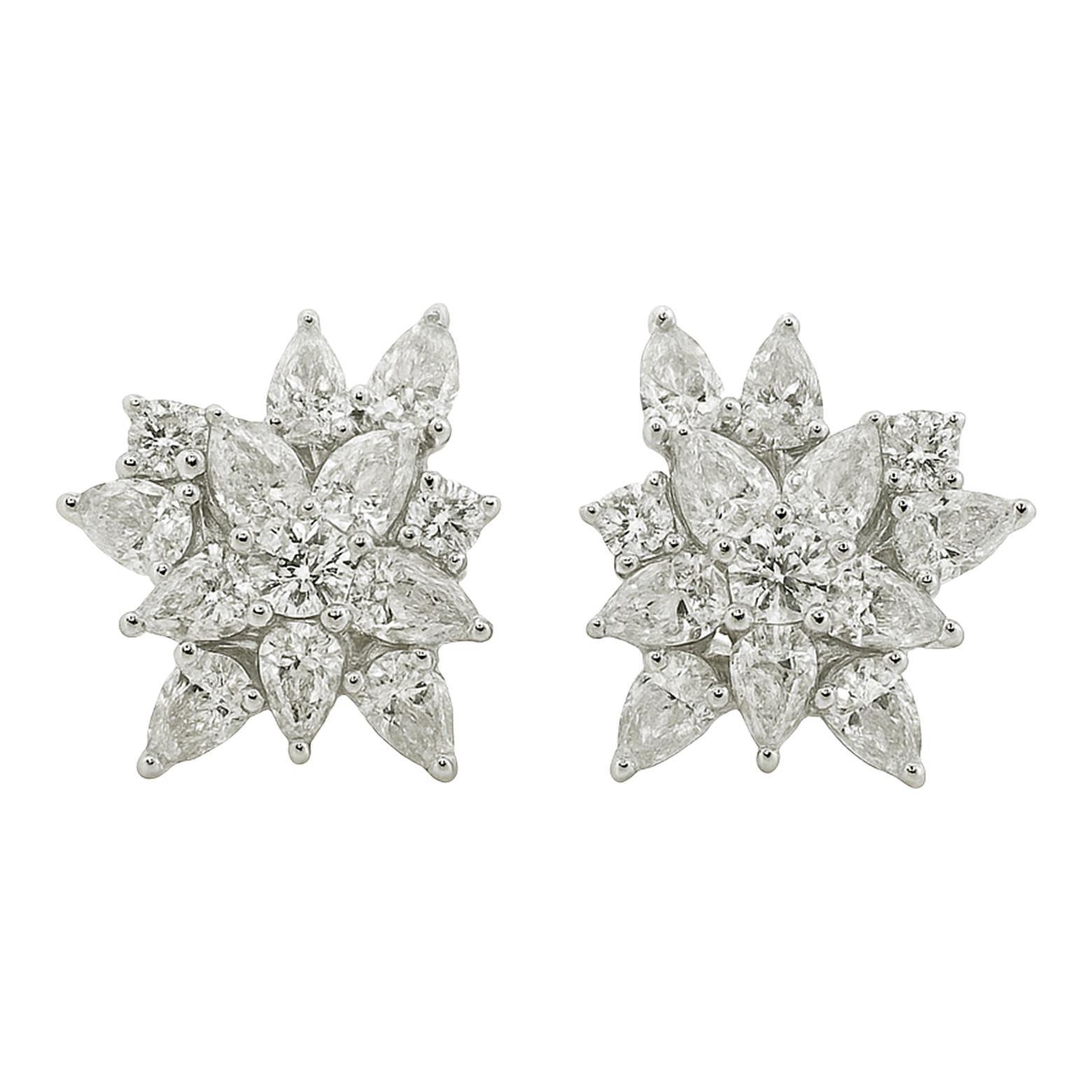 Diamond Bloom Stud Earrings
