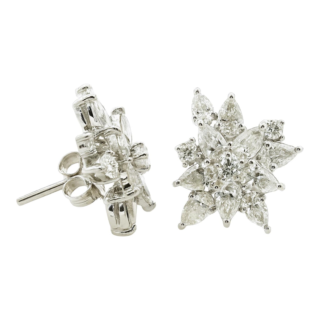 Diamond Bloom Stud Earrings