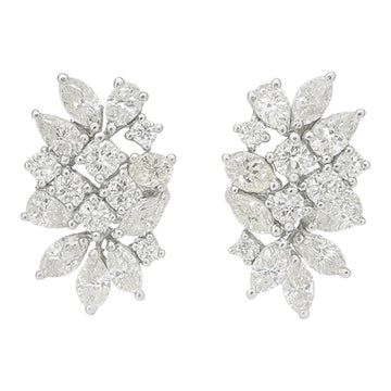 Marquise Cluster Diamond Stud Earrings
