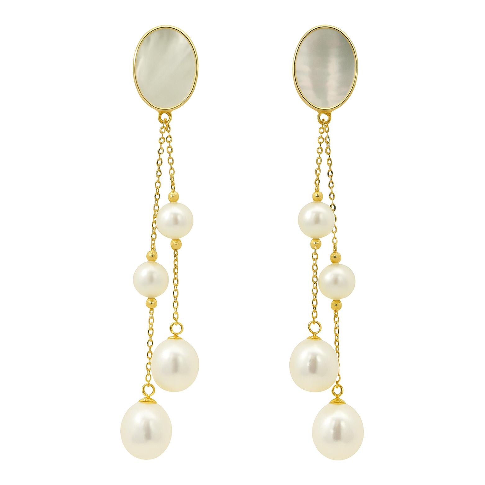 Mother of Pearl Drop Earrings