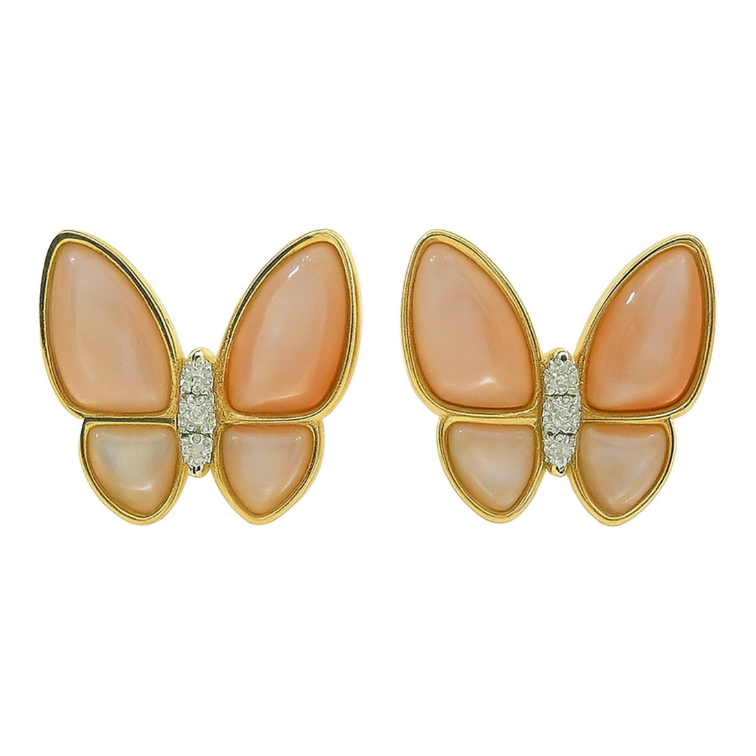 Butterfly Diamond Stud Earrings