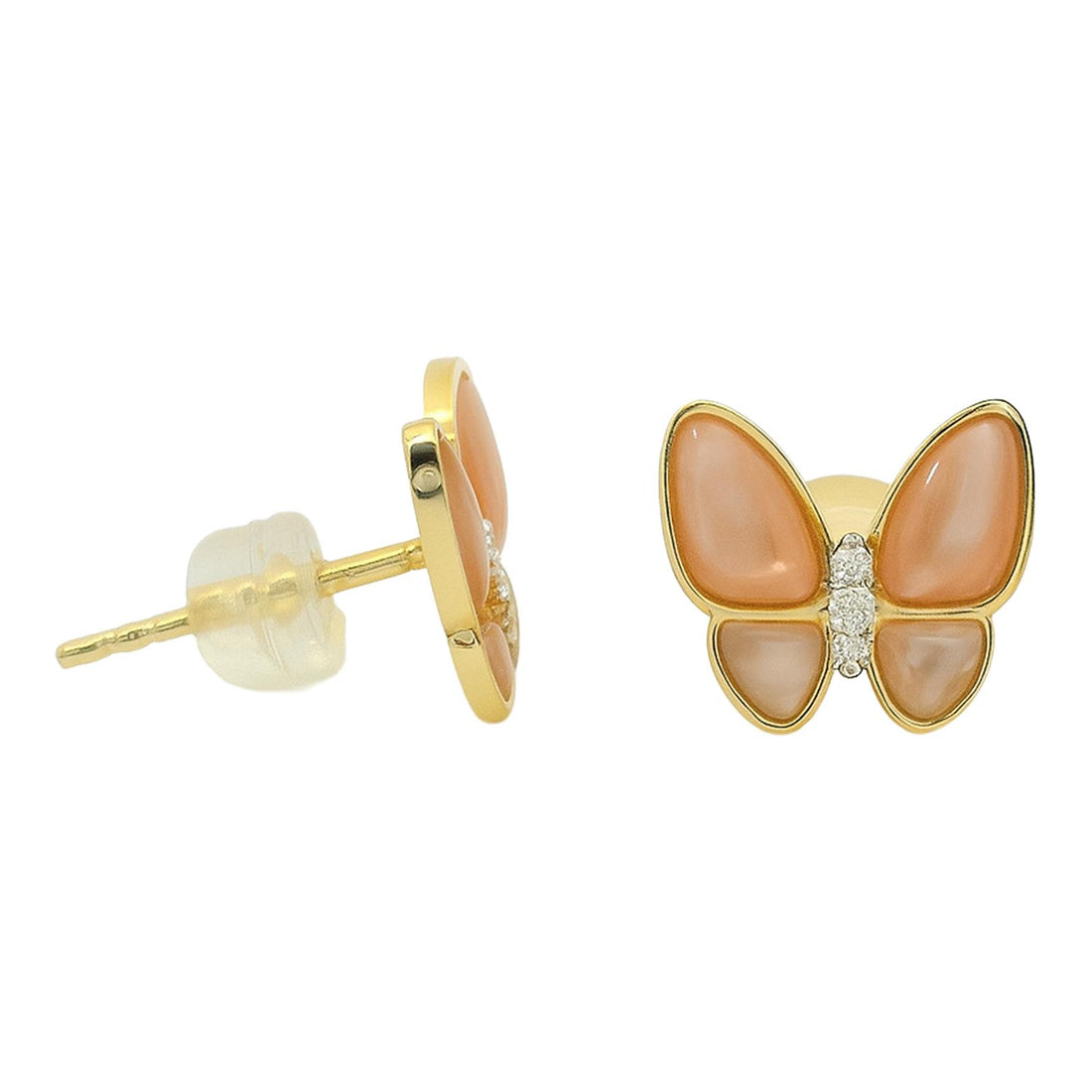Butterfly Diamond Stud Earrings