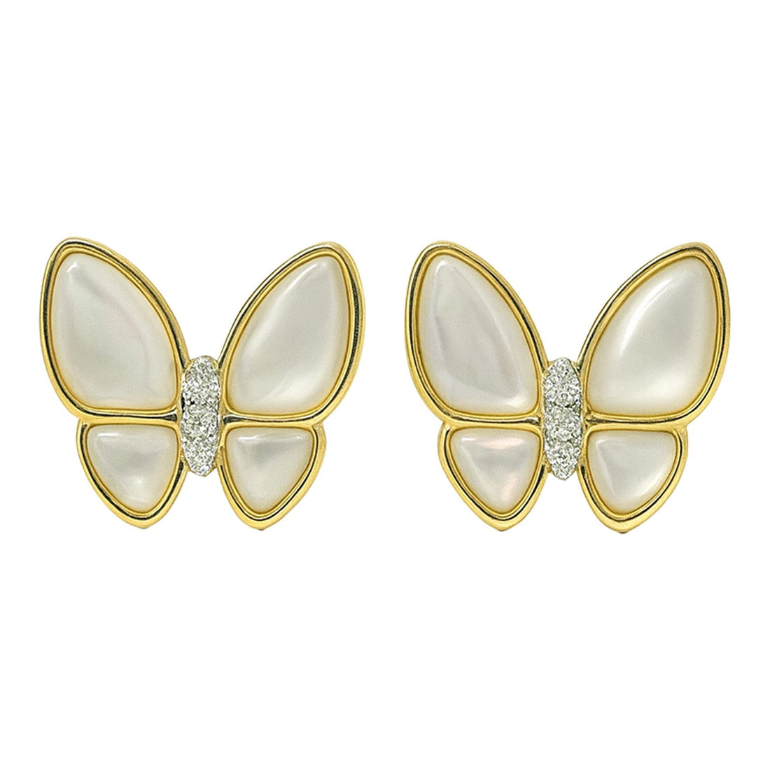 Butterfly Diamond Stud Earrings