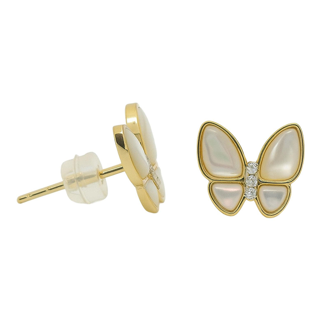 Butterfly Diamond Stud Earrings