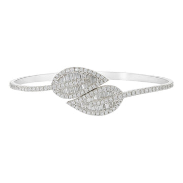 Double Leaf Diamond Cuff