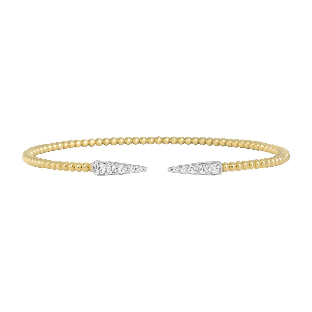 Beaded Diamond Spike Cuff
