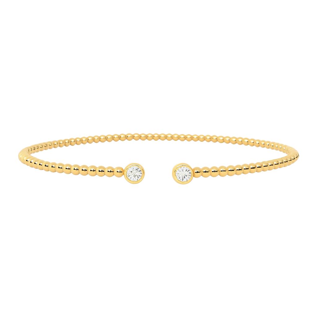 Beaded Diamond Open Cuff