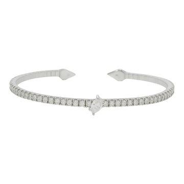 Oval Diamond Open Cuff